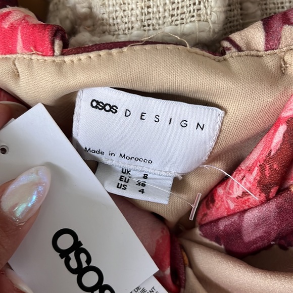 NWT - ASOS DESIGN - Cold Shoulder Floral Mini Dress - Picture 8 of 12